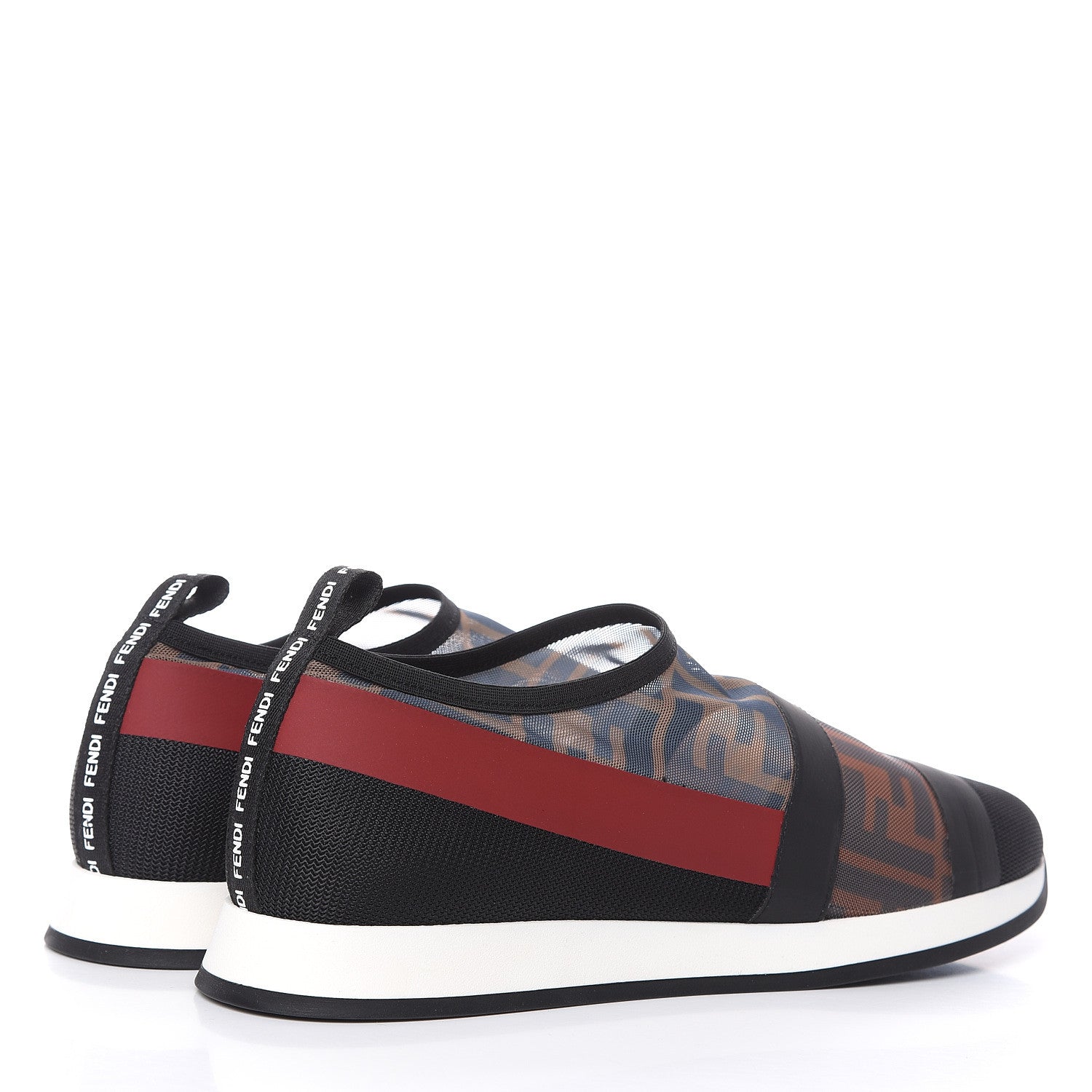 Fendi Technical Mesh FF Sneakers 39.5 Tobacco Red 4 of 10