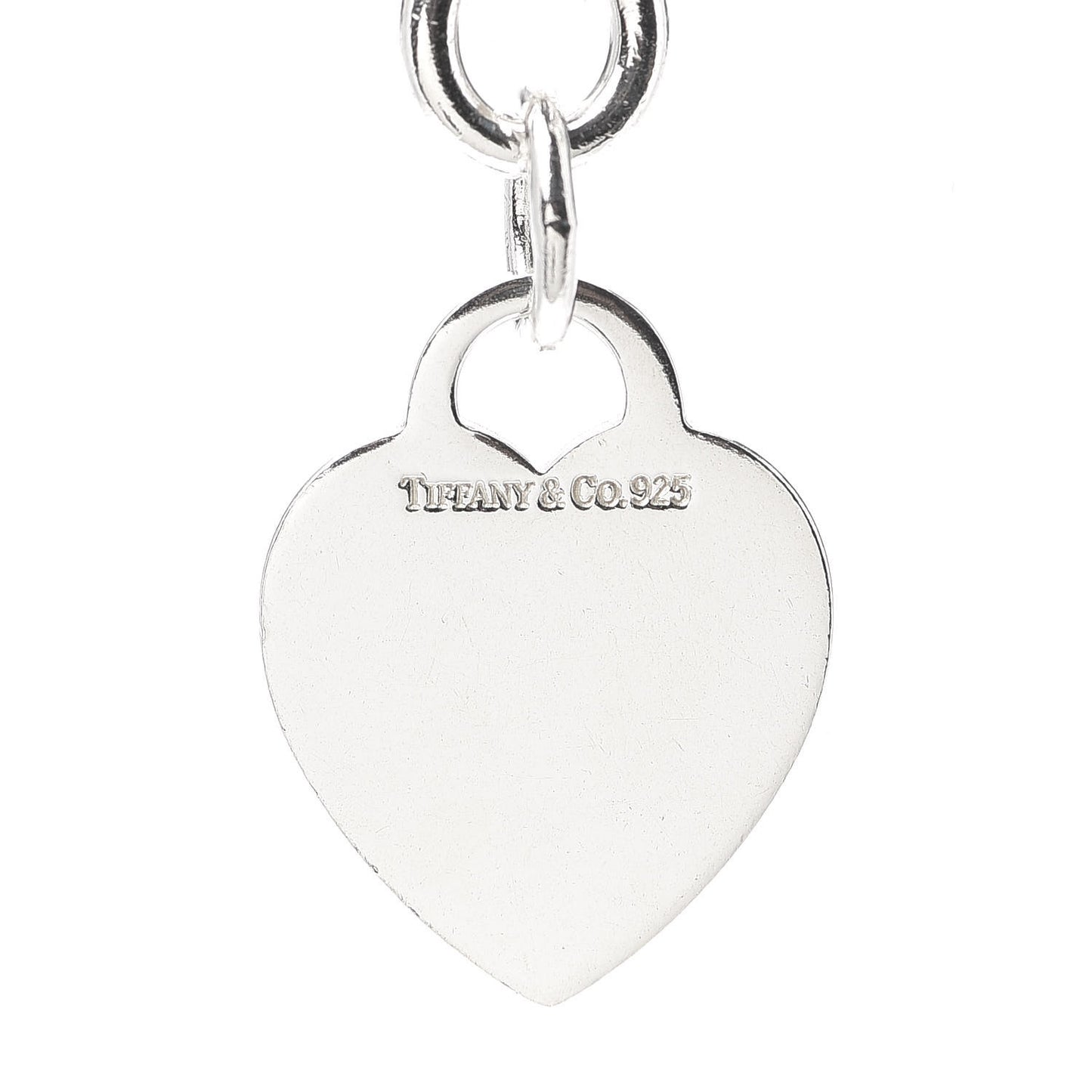 Sterling Silver Heart Tag Toggle Necklace