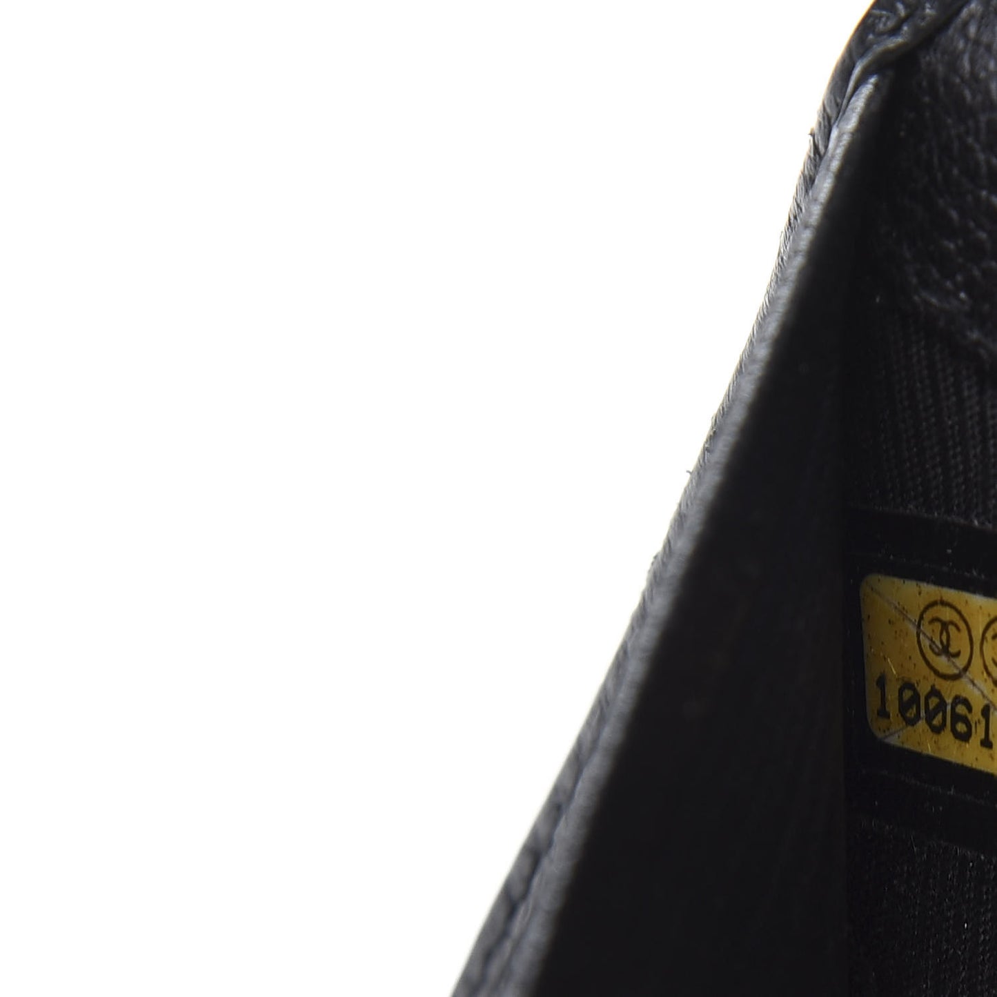Grained Calfskin Small CC Button Pocket Agenda Cover Black