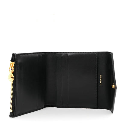 Burberry Grainy Calfskin Vintage Check Lila Tri-Fold Wallet Black 5 of 7