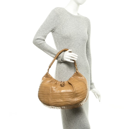 Nancy Gonzalez Crocodile Hobo Beige 2 of 8