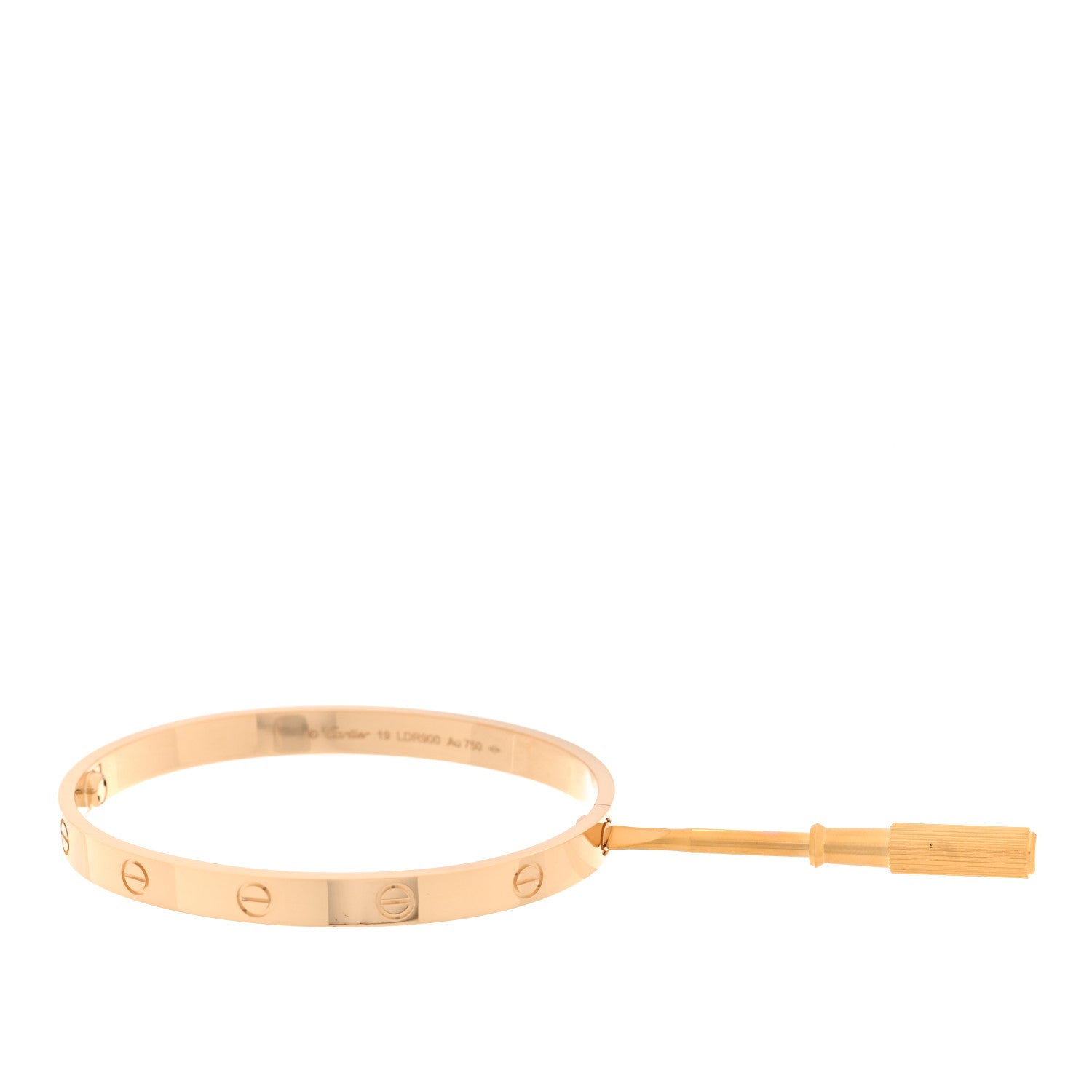 Cartier 18K Yellow Gold LOVE Bracelet 19 7 of 8