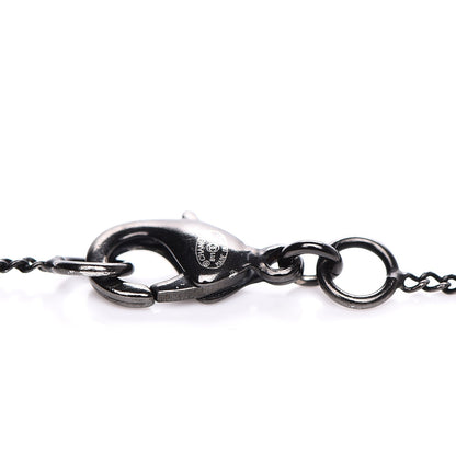 Chanel Ruthenium Baguette Crystal CC Necklace Black 6 of 7