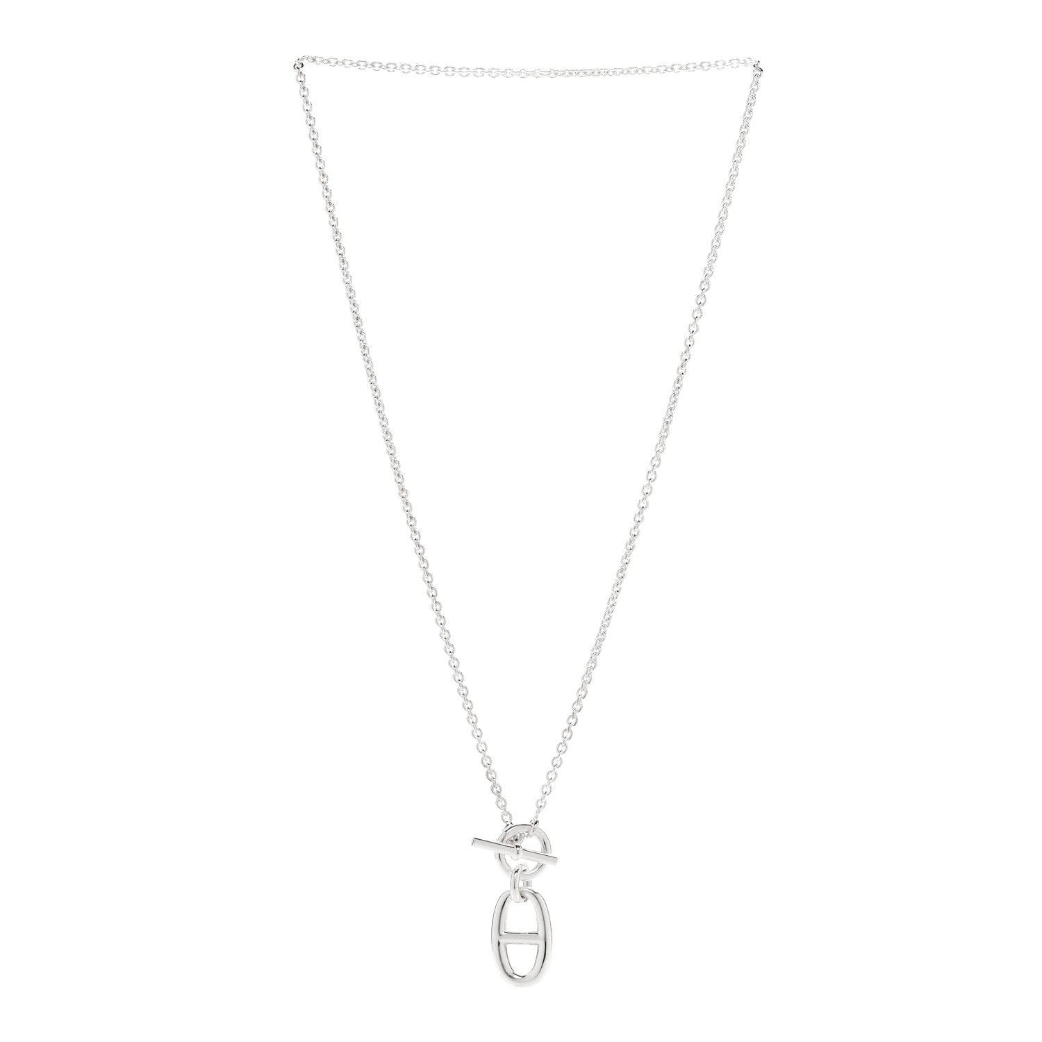 Hermes Sterling Silver Amulette Chaine d'Ancre Necklace 3 of 6