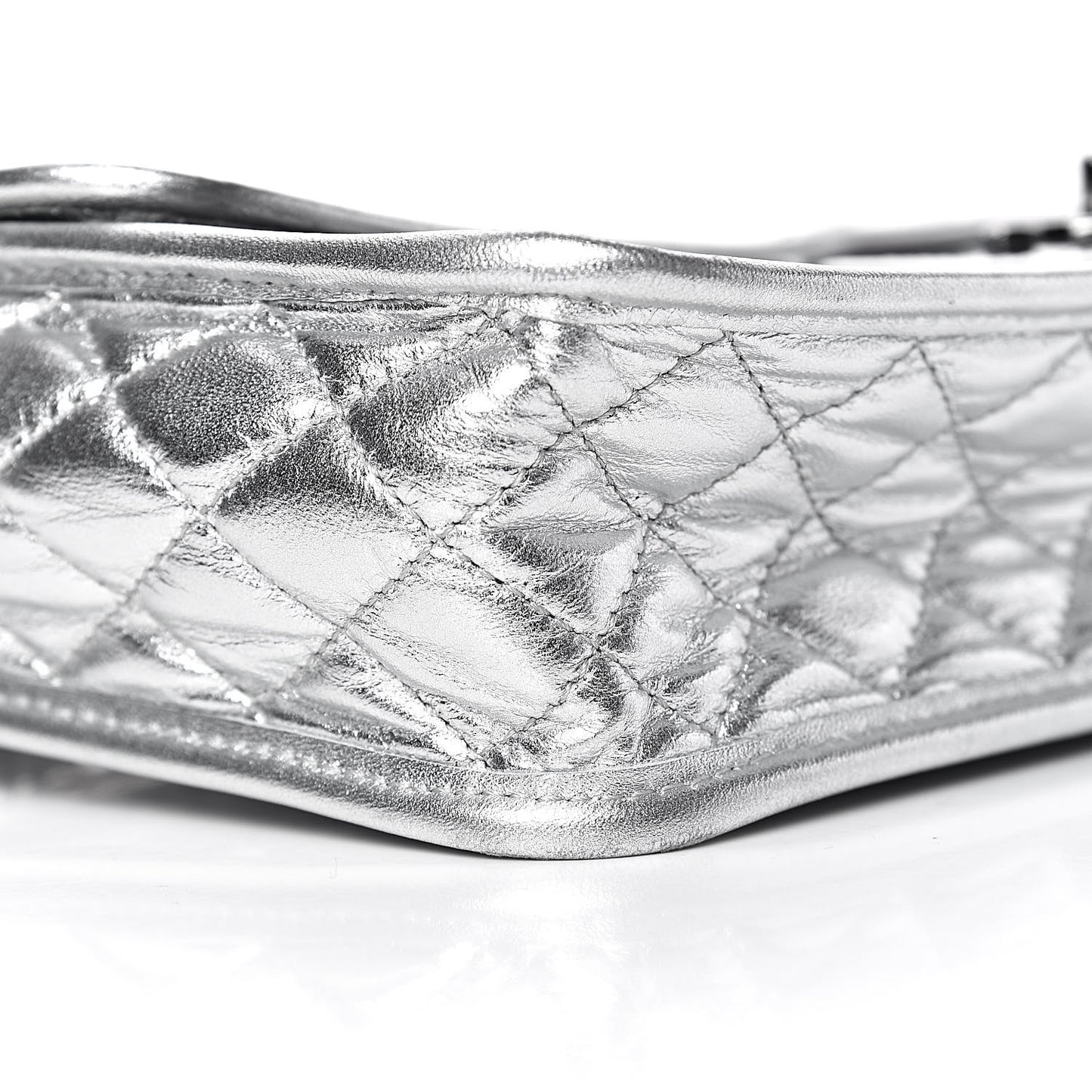 Vinyl Large Ice Cube Flap Silver