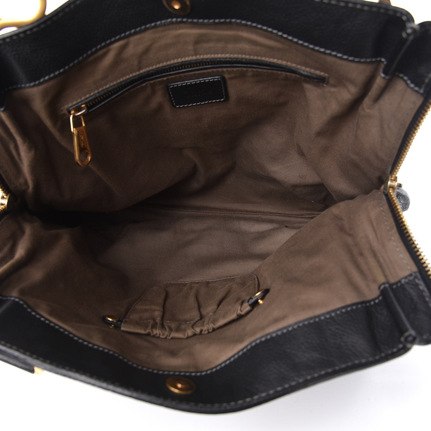 Calfskin Large Marcie Tote Black