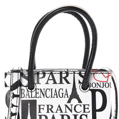 Balenciaga Calfskin Bonjour Paris Print Shopping Phone Holder Bag Paris Bonjour 10 of 10