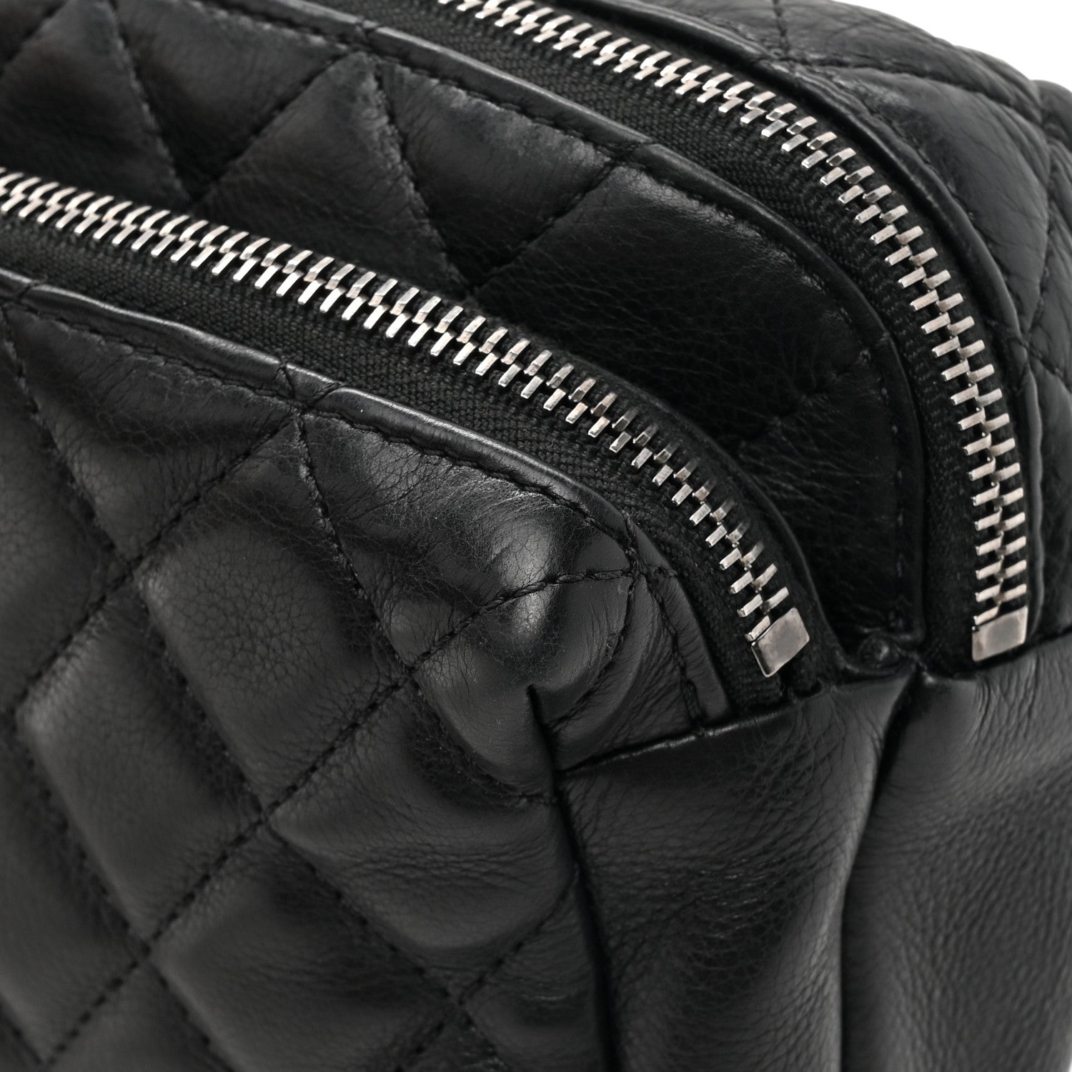 Chanel Calfskin Quilted Waist Bag Black 13 of 14