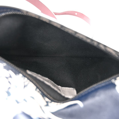 Valentino Garavani Vitello Pineapple Print Clutch Navy 5 of 9