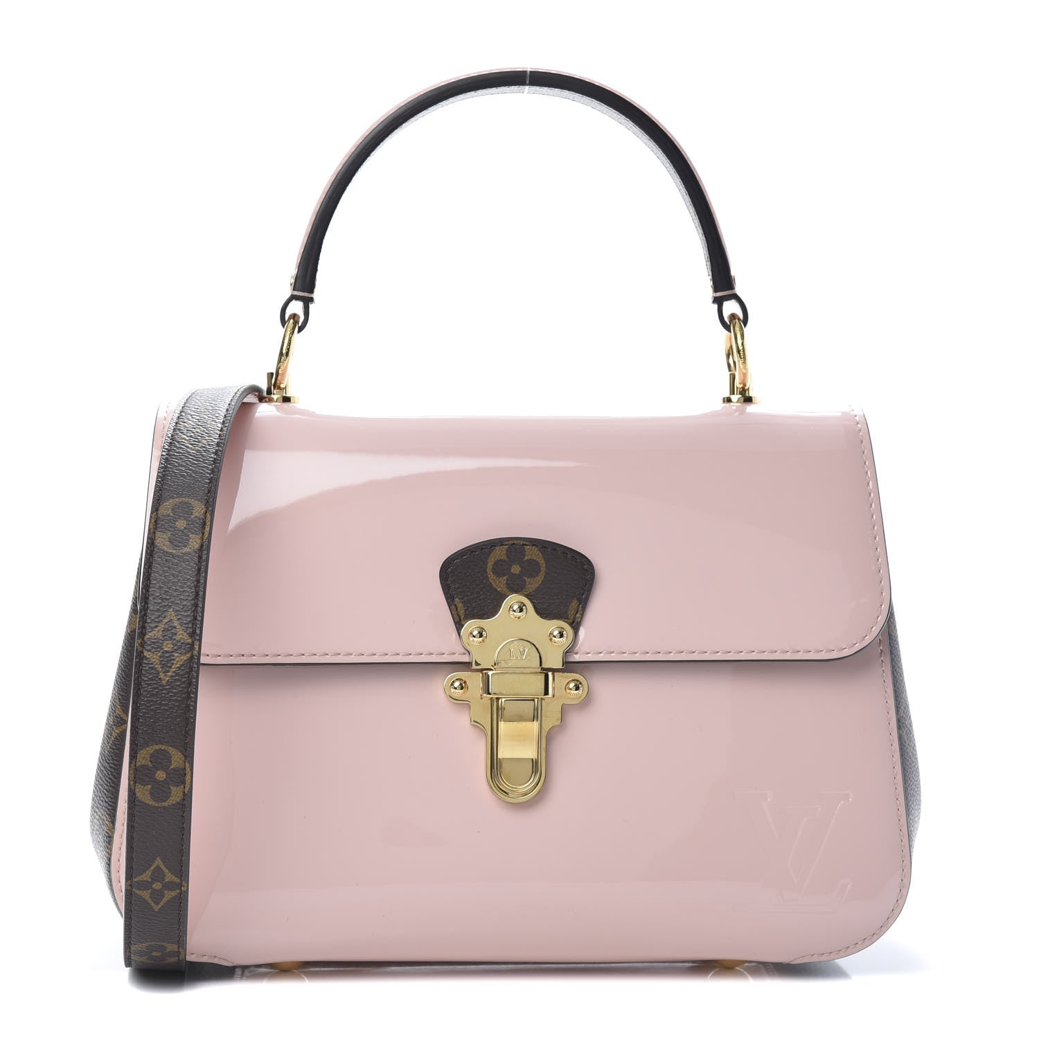Louis Vuitton Patent Calfskin Monogram Cherrywood PM Rose Ballerine 1 of 13