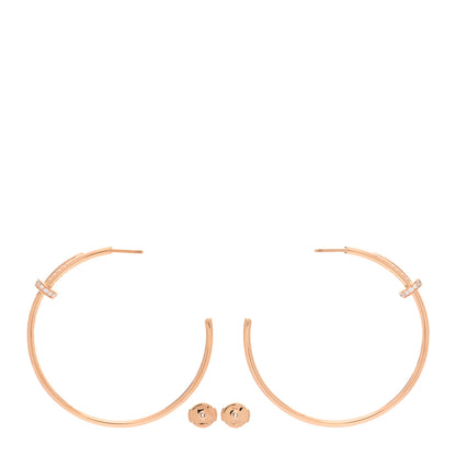 Cartier 18K Pink Gold Diamond Juste Un Clou Hoop Earrings 3 of 5