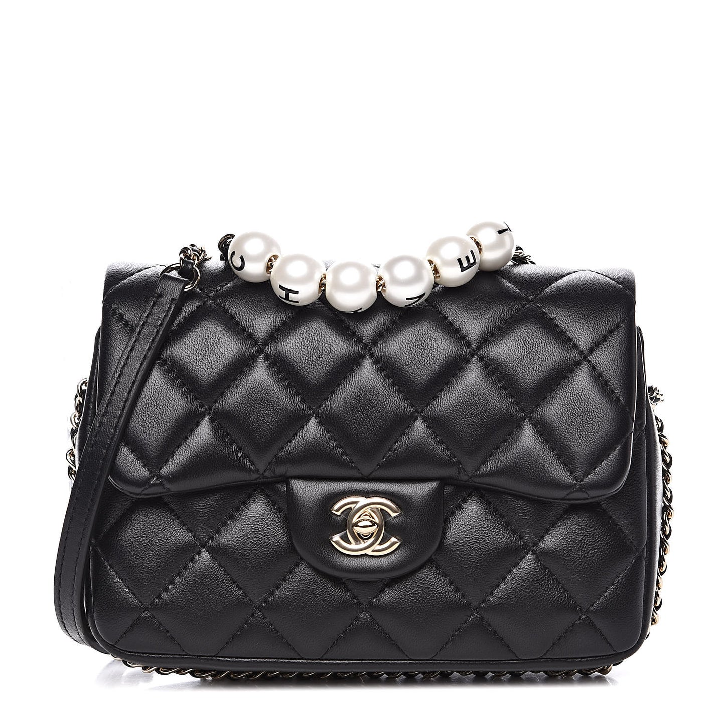 Lambskin Quilted Small My Precious Flap Black