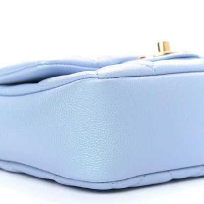 Chanel Iridescent Caviar Quilted Mini My Perfect Flap Light Blue 7 of 8