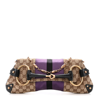 Gucci Tom Ford Monogram Horsebit Web Clutch Purple 1 of 11