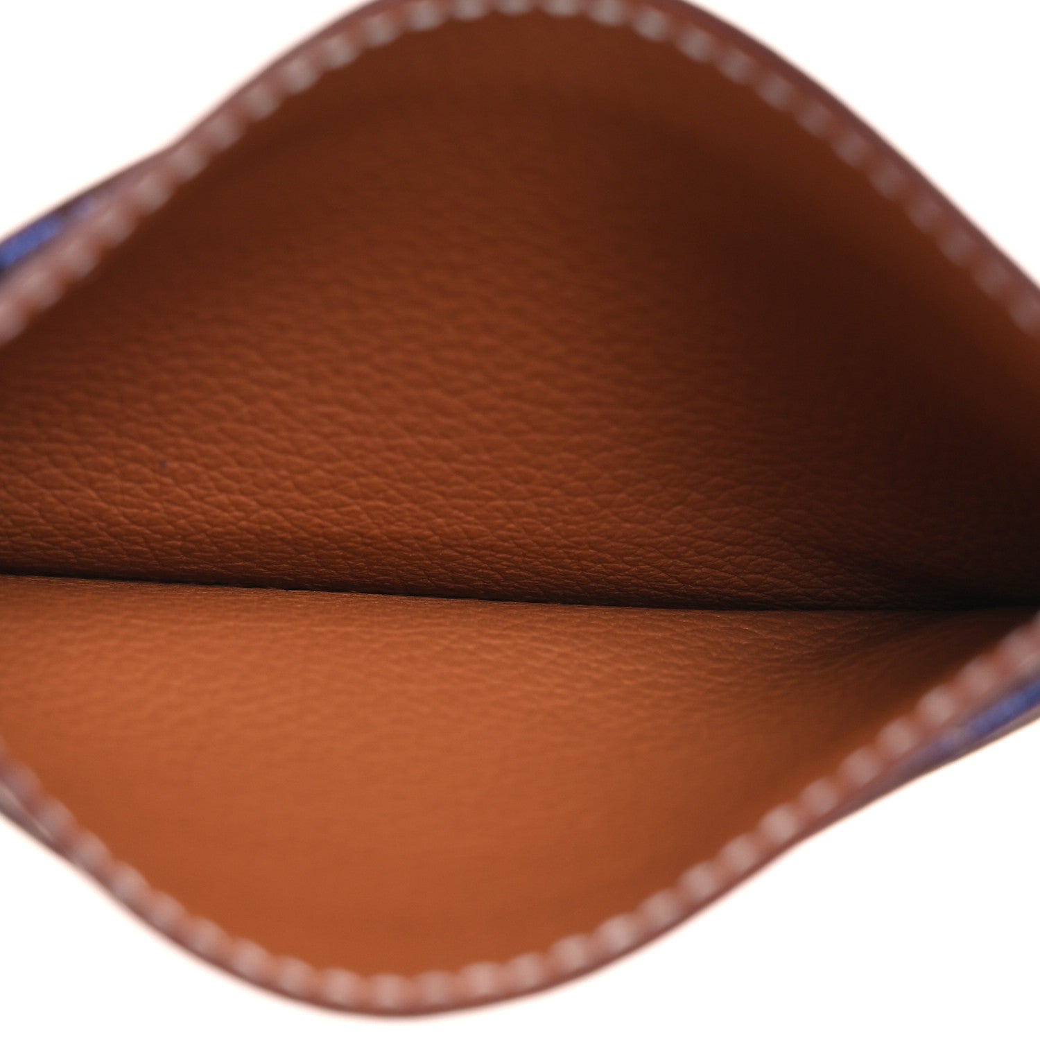Hermes Evercolor Citizen Twill Card Case Gold Bleu De France Bleu Saphir 5 of 10