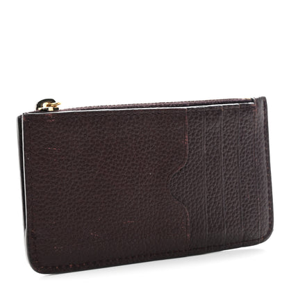 Alexander McQueen Calfskin Card Holder Wallet Burgundy 3 of 7