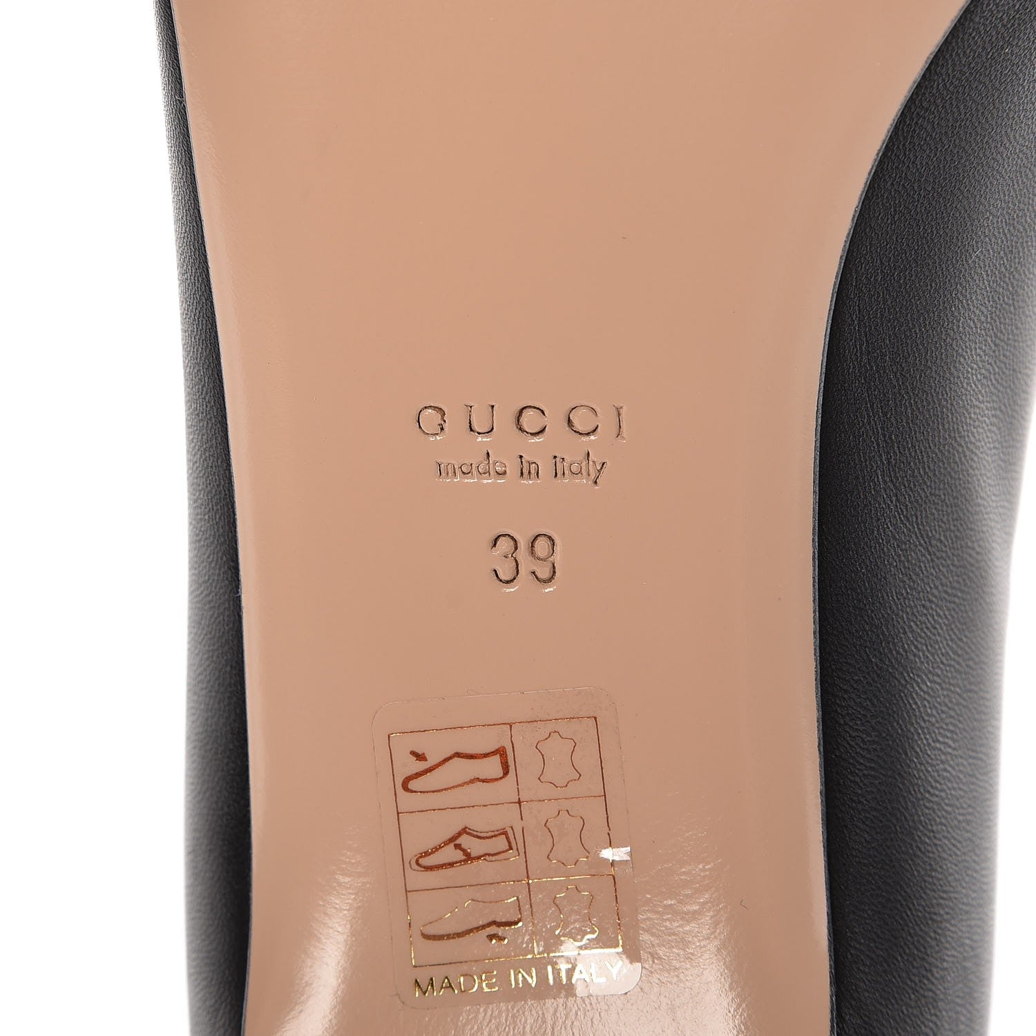 Gucci Calfskin Web Ballerina Flat 39 Nero Black 6 of 10