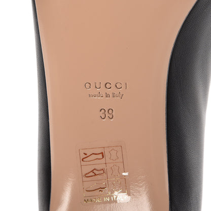 Gucci Calfskin Web Ballerina Flat 39 Nero Black 6 of 10