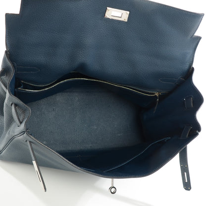 Hermes Taurillon Clemence Kelly Retourne 35 Bleu De Prusse 7 of 23
