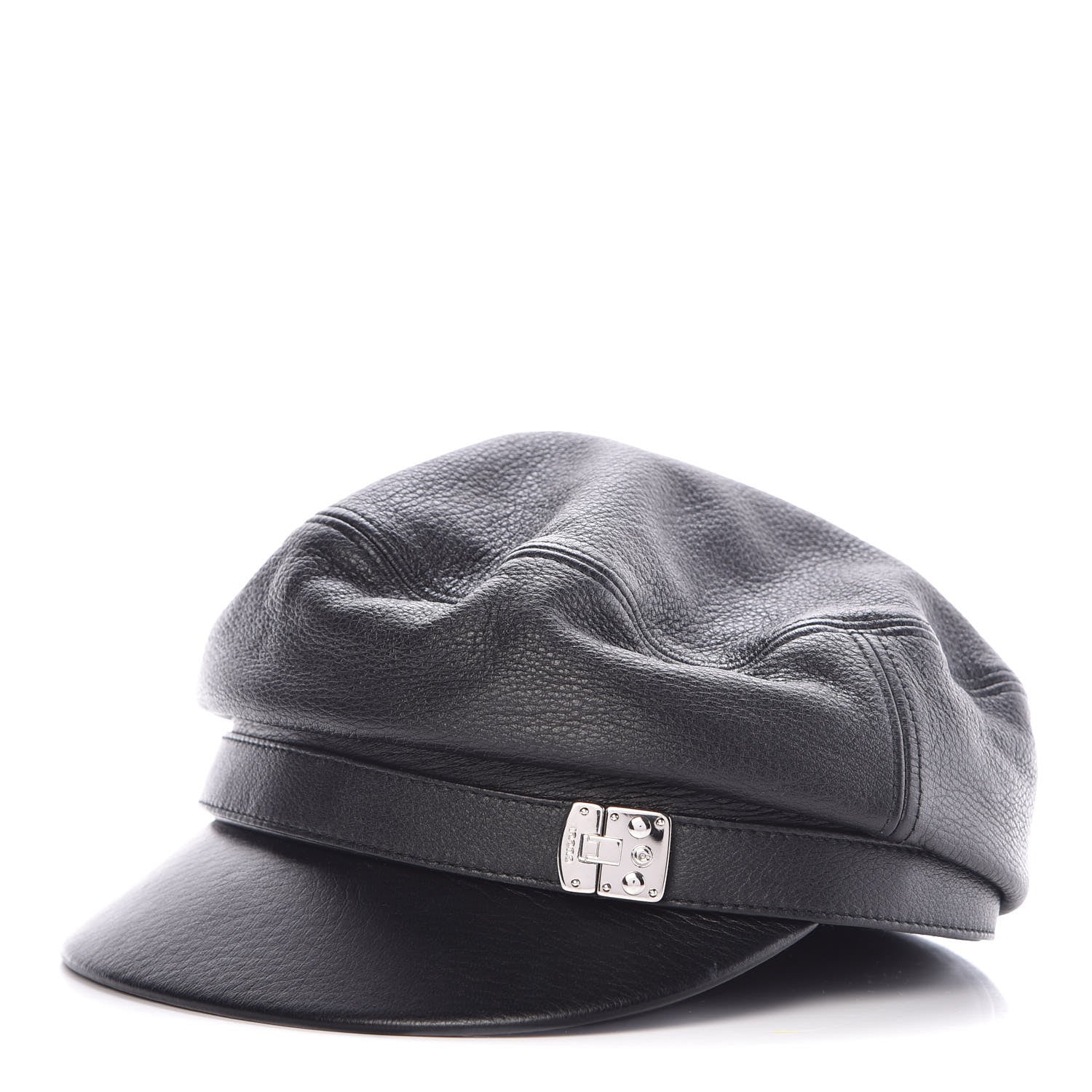 Gucci Calfskin Cellarius Hat M Black 1 of 6