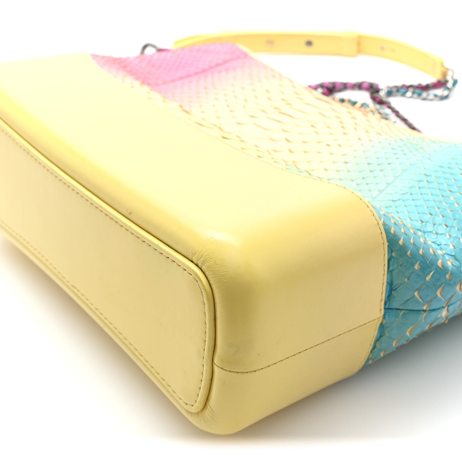 Chanel Snakeskin Medium Gabrielle Hobo Yellow Multicolor 10 of 10