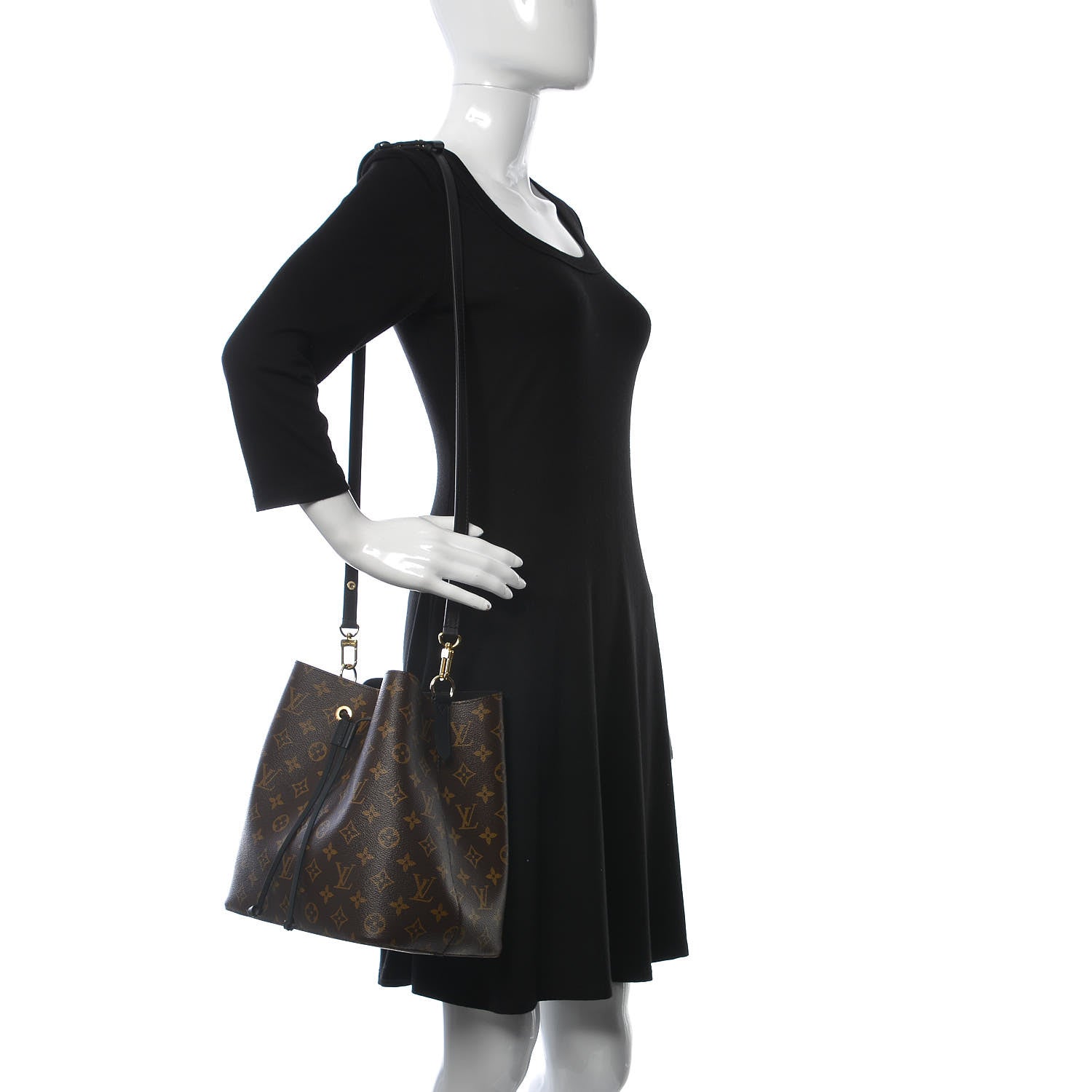 Louis Vuitton Monogram Neonoe MM Black 2 of 10