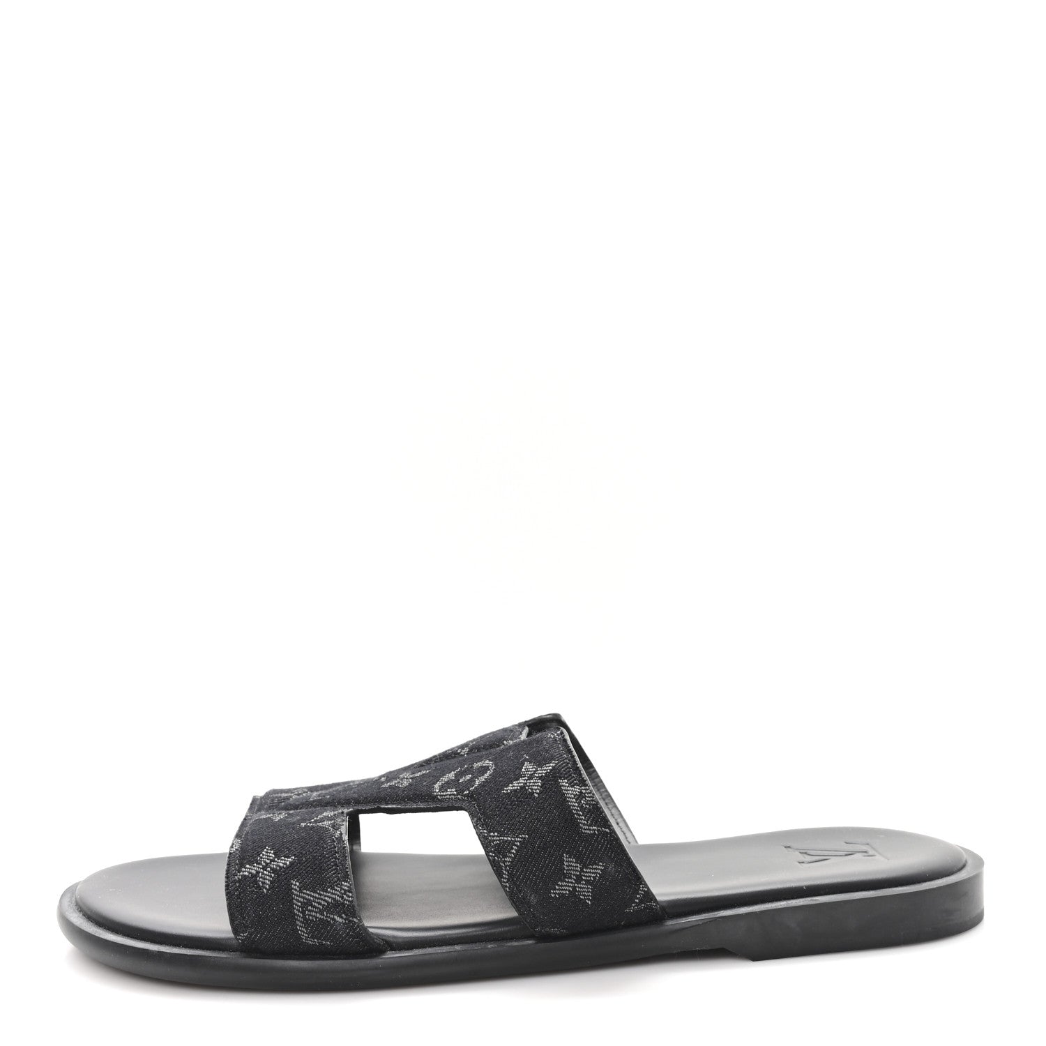 Louis Vuitton Monogram Denim Mens LV Oasis Mules 8.5 Black 1 of 9