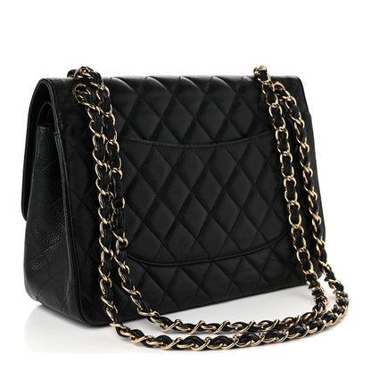 Chanel Caviar Quilted Jumbo Double Flap Black 3 of 10