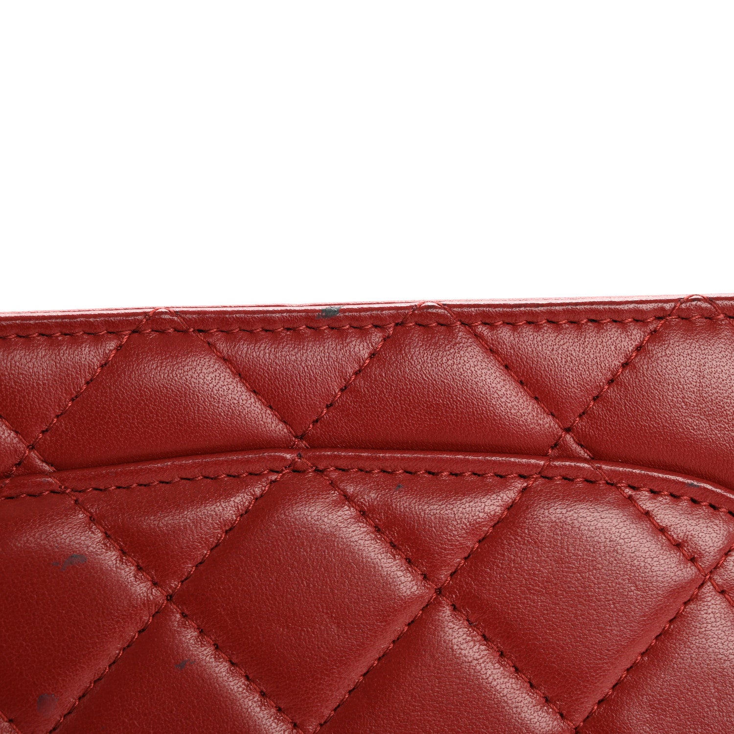Chanel Lambskin Quilted Wallet On Chain WOC Red 14 of 18