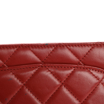 Chanel Lambskin Quilted Wallet On Chain WOC Red 14 of 18