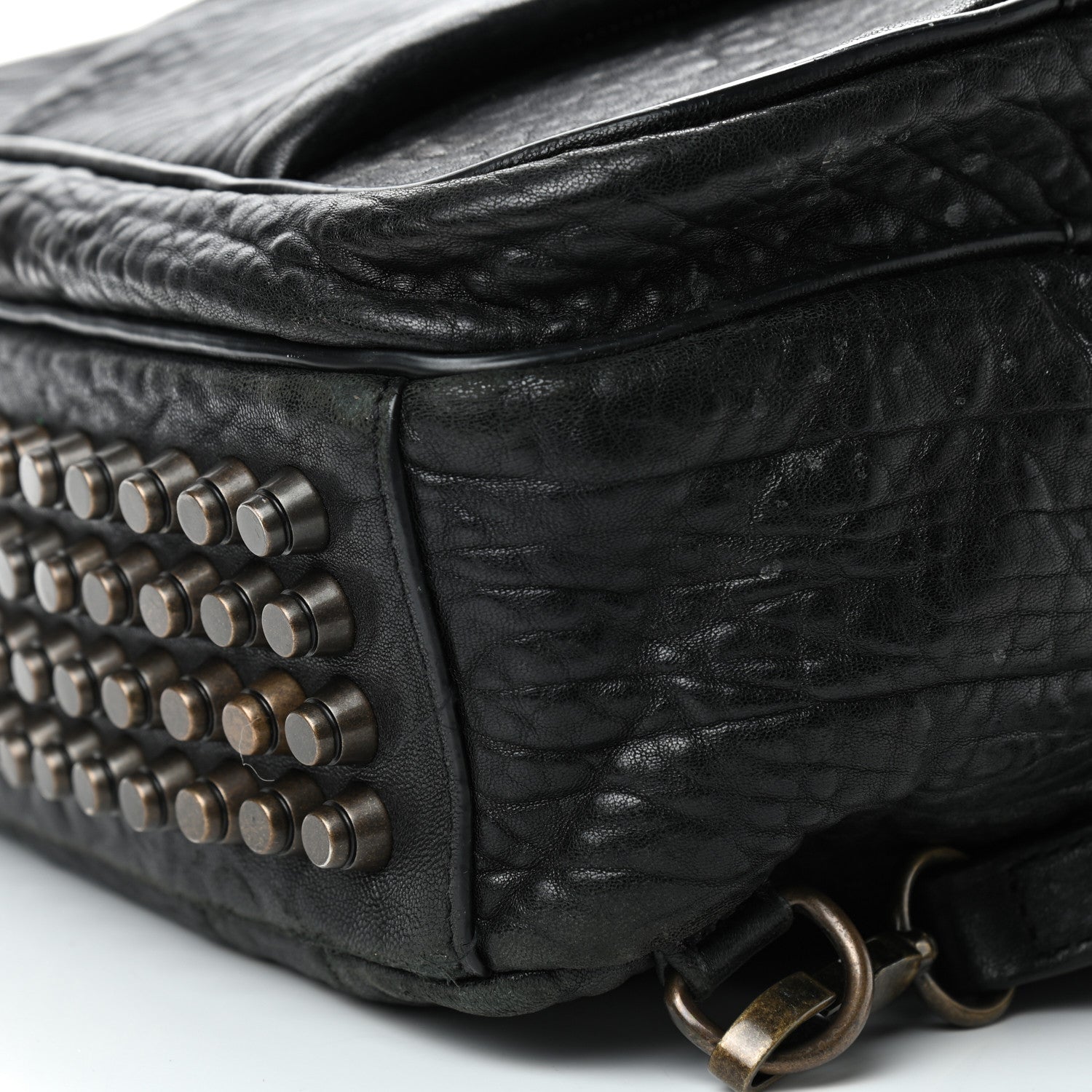Alexander Wang Pebbled Lambskin Dumbo Backpack Black Rose Gold Hardware 8 of 9