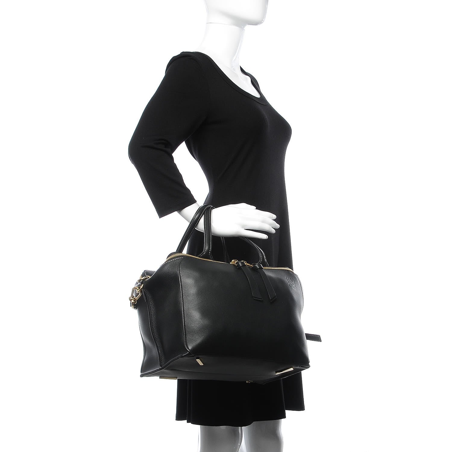 Loewe Calfskin Triple Zip Tote Black 2 of 10