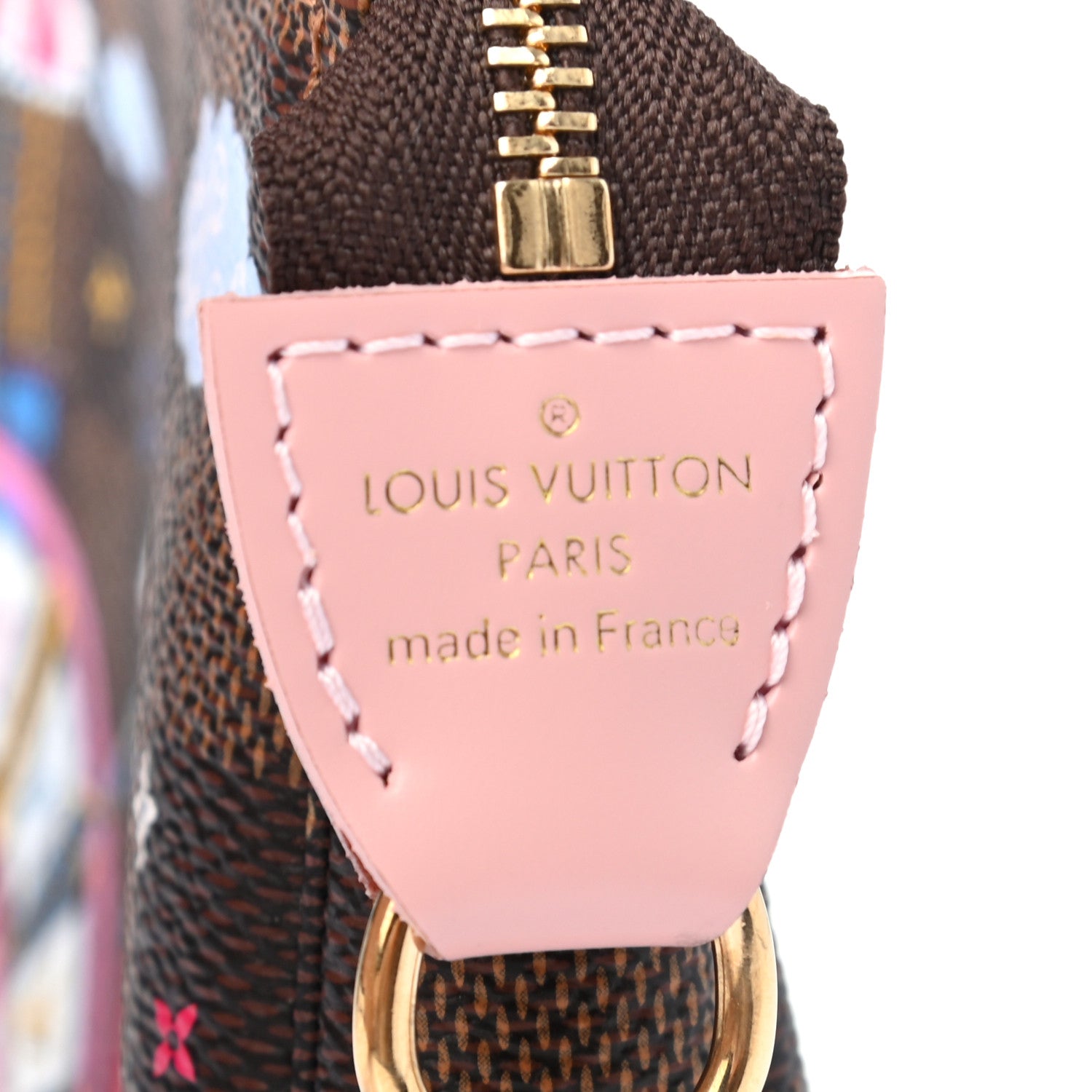 Louis Vuitton Damier Ebene 2020 Christmas Animation Big Wheel Mini Pochette Accessories Rose Ballerine 7 of 7