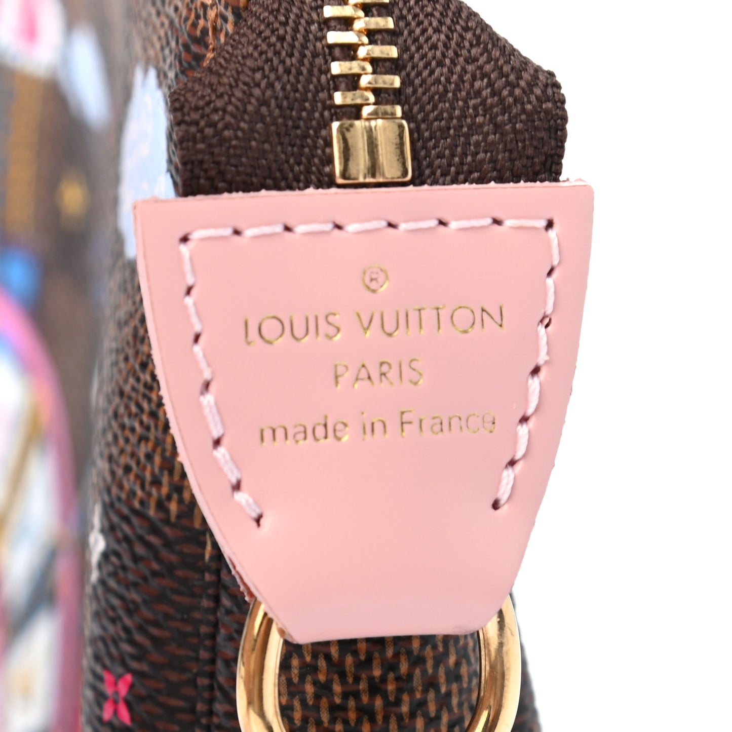Damier Ebene 2020 Christmas Animation Big Wheel Mini Pochette Accessories Rose Ballerine