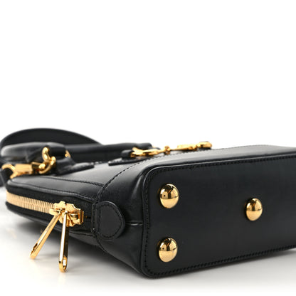 Gucci Boarded Plutone Calfskin Mini Horsebit 1955 Top Handle Bag Black 8 of 11