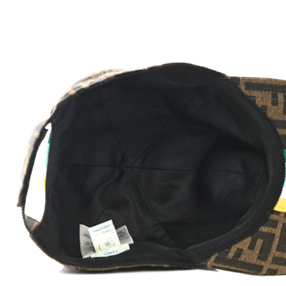 Fendi Canvas Zucca FF Kids Striped Baseball Hat Tobacco Multicolor 7 of 8