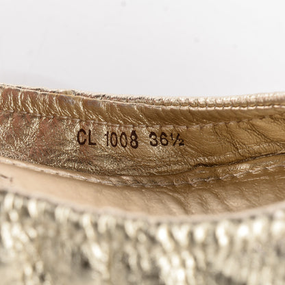 Louis Vuitton Metallic Calfskin Lemon Ballerina Flats 36.5 Gold 7 of 7