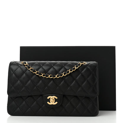 Chanel Caviar Quilted Medium Double Flap Black 11 of 11