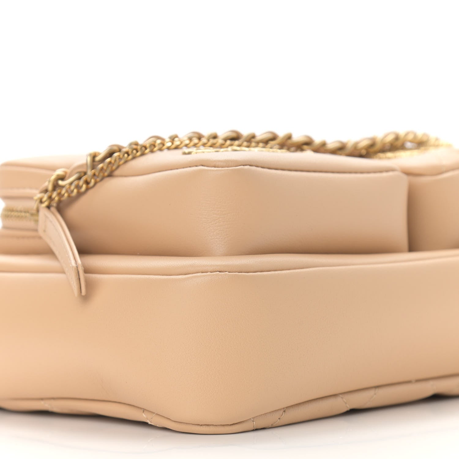Chanel Calfskin Quilted Small Camera Case Beige 8 of 9