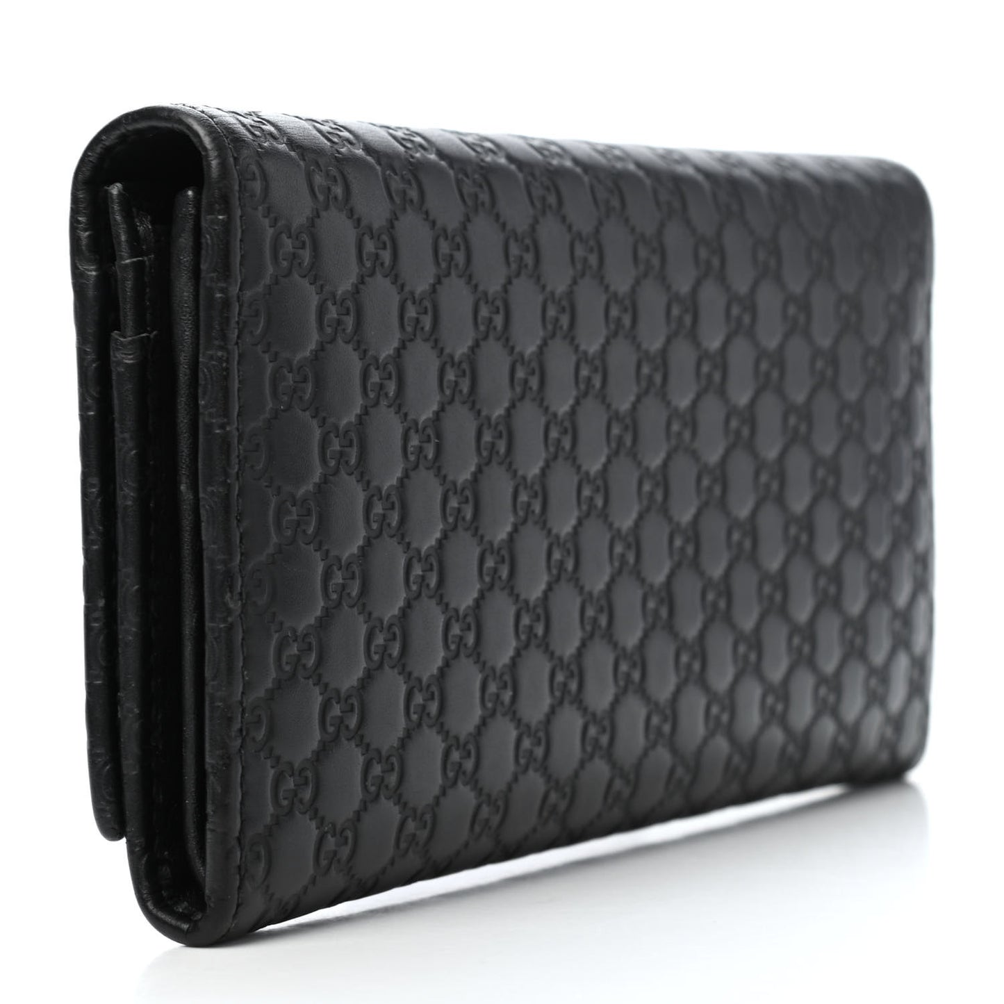 Soft Microguccissima Continental Wallet Black