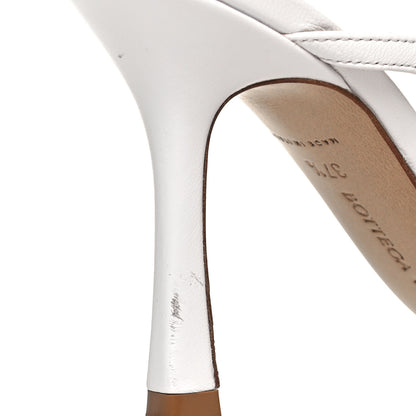 Bottega Veneta Lambskin Stretch Multi Strap 90mm Sandals 37.5 Optic White 8 of 13