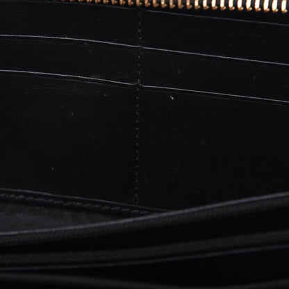Gucci GG Supreme Monogram Moon Calfskin Zip Around Wallet Beige Ebony Black 8 of 18