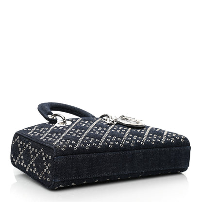 Christian Dior Denim Cannage East West Lady Dior Black 4 of 9