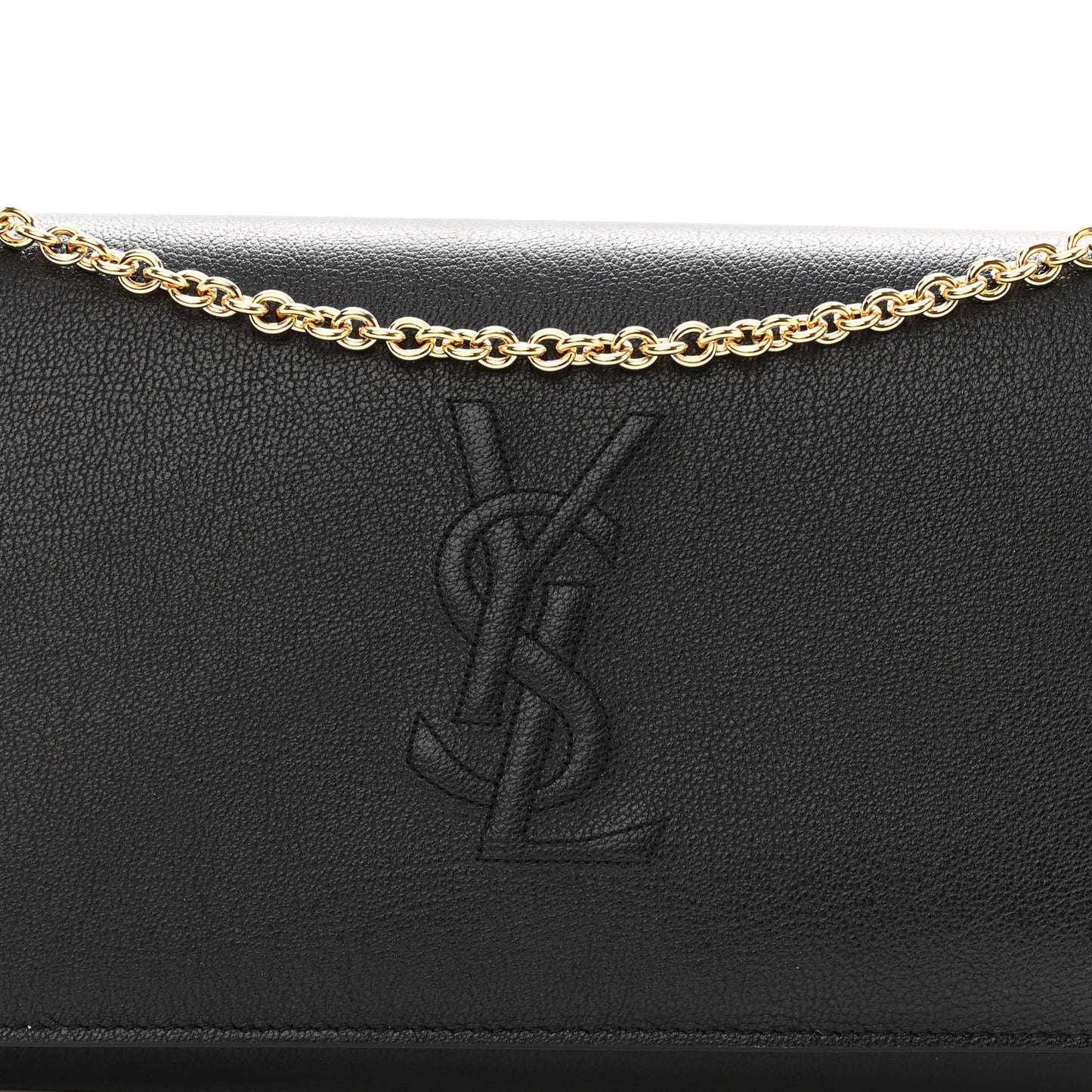 Calfskin Monogram Belle de Jour Chain Clutch Black