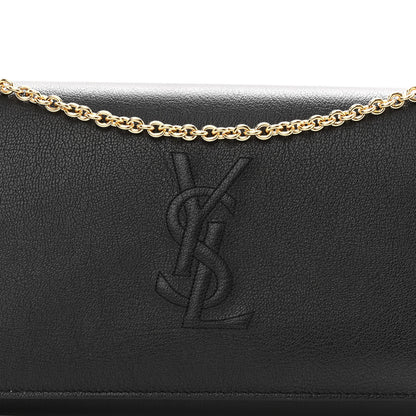 Saint Laurent Calfskin Monogram Belle de Jour Chain Clutch Black 7 of 10