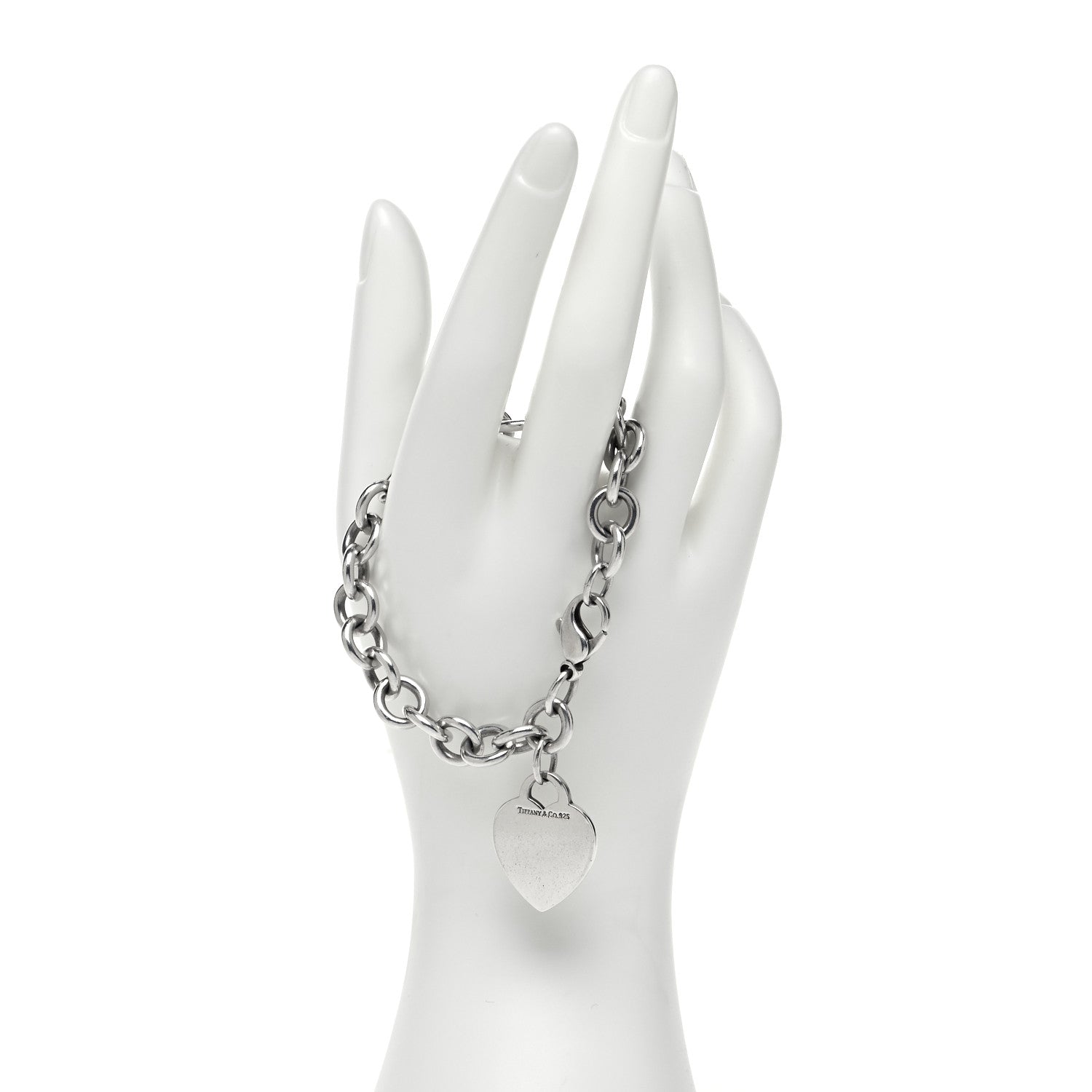 Tiffany Sterling Silver Heart Tag Charm Bracelet 2 of 4