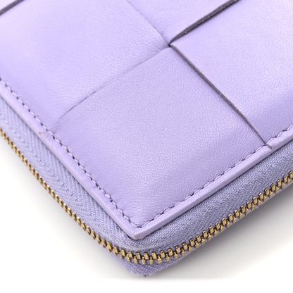 Bottega Veneta Nappa Maxi Intrecciato Zip Around Wallet Wisteria 9 of 9