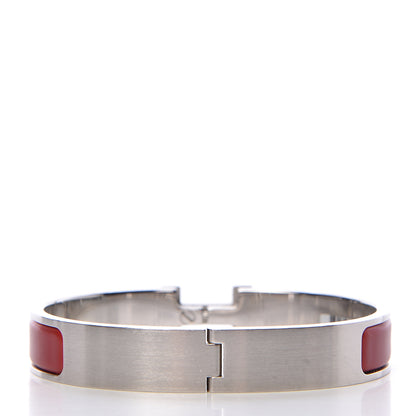 Hermes Matte Enamel Narrow Clic Clac HH Bracelet GM Rouge H 3 of 4
