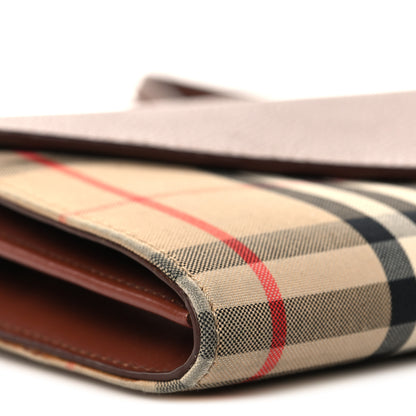 Burberry Grainy Calfskin Vintage Check Wallet With Detachable Strap Archive Beige Tan 8 of 13