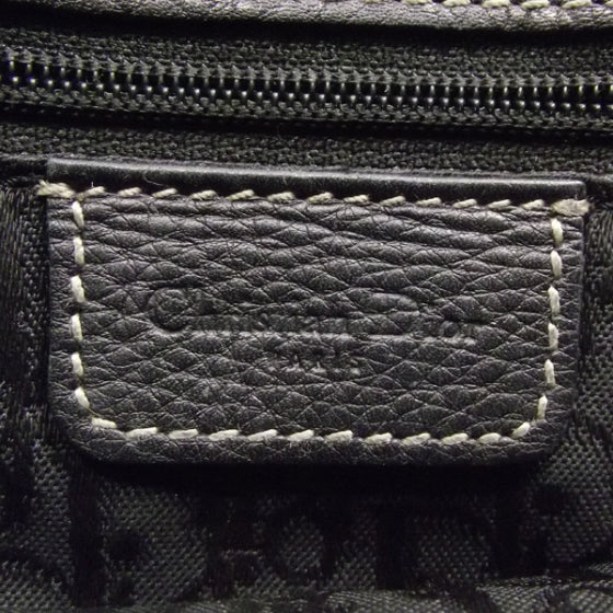 Leather Baudrier Saddle Bag Black